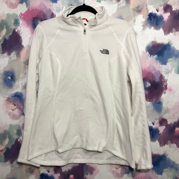 The North Face Tops - The north face white pullover fleece